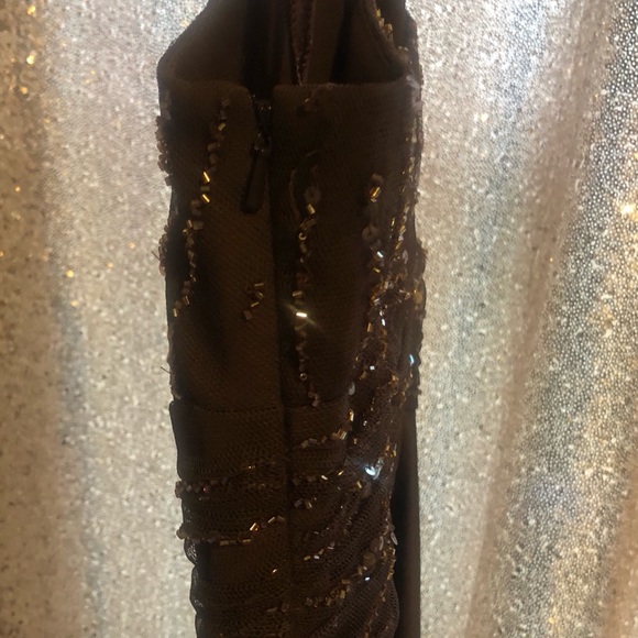 Beautiful brown and sequins Anne Klein dress - Picture 3 of 4